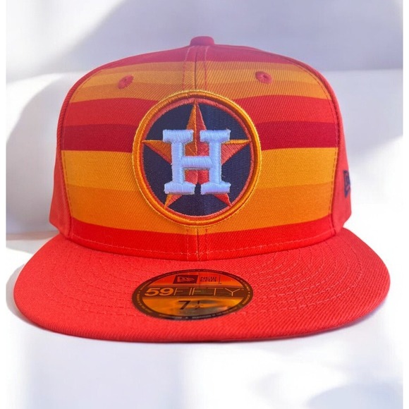 New Era Other - New Era Orange Houston Astros 59FIFTY Sz 7.5‎ / 59.6 cm Fitted Hat NEW